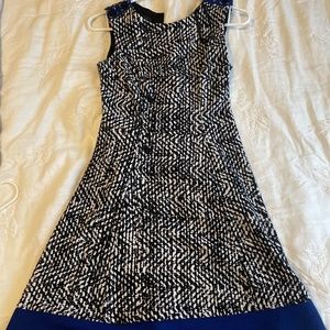 Barely worn black and white sleeveless dress